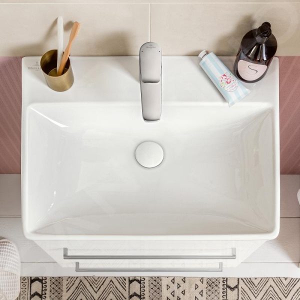 Villeroy & Boch Avento – Möbelwaschtisch 600×470 Mm, Mit Überlauf, Mit Hahnloch, CeramisPlus, Stone White 415860RW 4