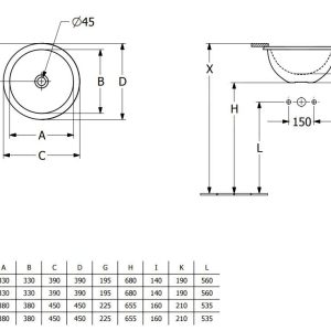 Villeroy & Boch Loop&Friends – Unterbauwaschbecken, Durchmesser 380 Mm, Mit Überlauf, CeramicPlus, Alpinweiß 4A5200S5 12