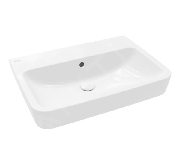 Villeroy & Boch O.novo – Waschbecken 650×460 Mm, Mit Überlauf, Ohne Hahnloch, AntiBac, CeramicPlus, Alpinweiß 4A4167T2 1