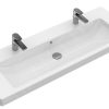 Villeroy & Boch Subway 2.0 – Möbelwaschtisch 1300×470 Mm, Mit Überlauf, Mit Hahnlöchern Für 2 Amaturen, Ceramicplus, Weiß 7176D2R1 14